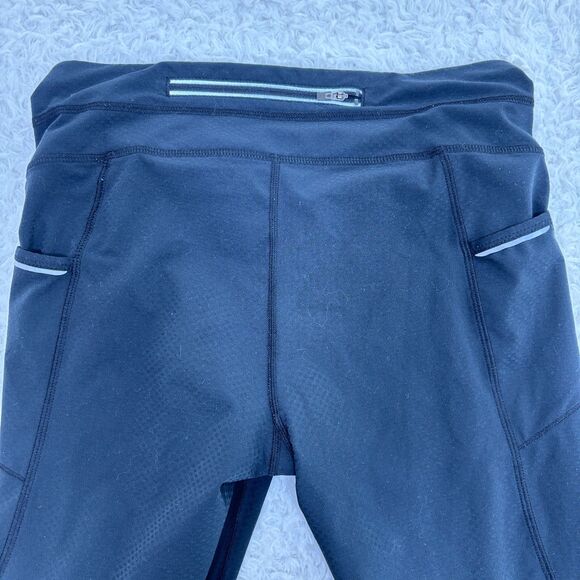 Athleta Dobby Be Free Knicker Black Capri Leggings Women's Sz S #138478 - Picture 5 of 9